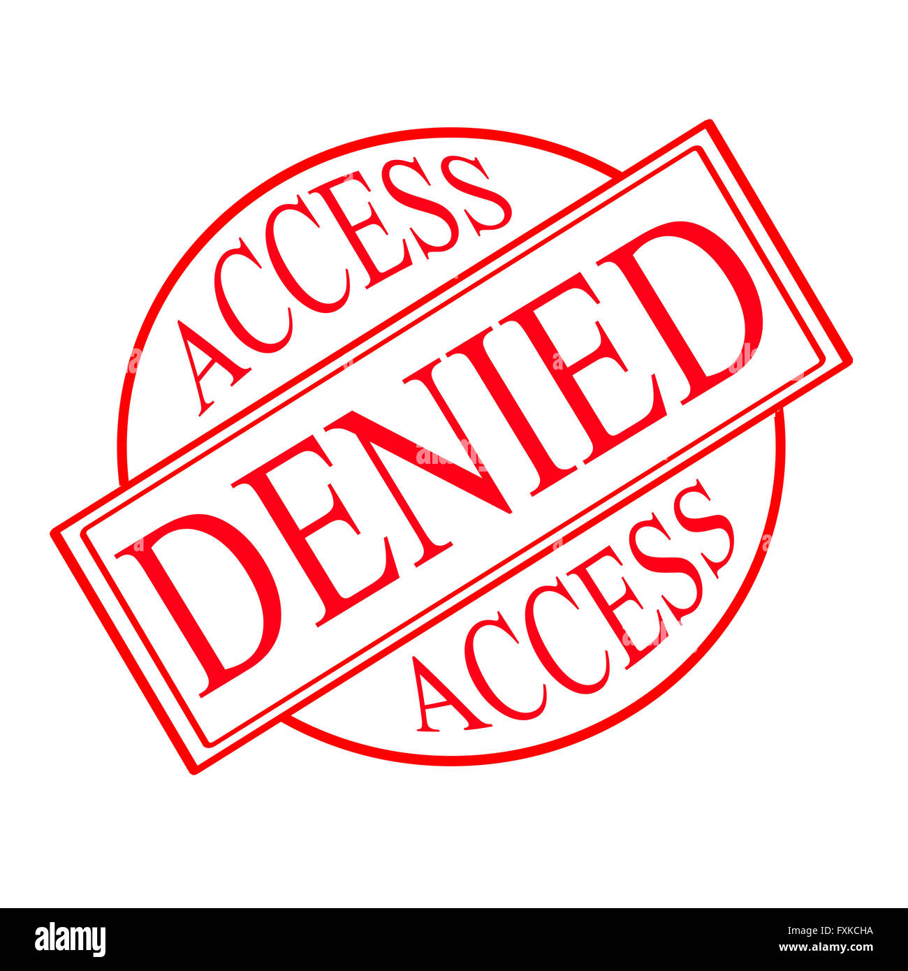 Stamp with text access denied inside, vector illustration Stock Photo