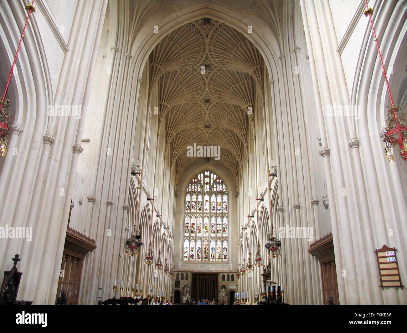 Fanning vaults of Bath Abbey Stock Photo - Alamy