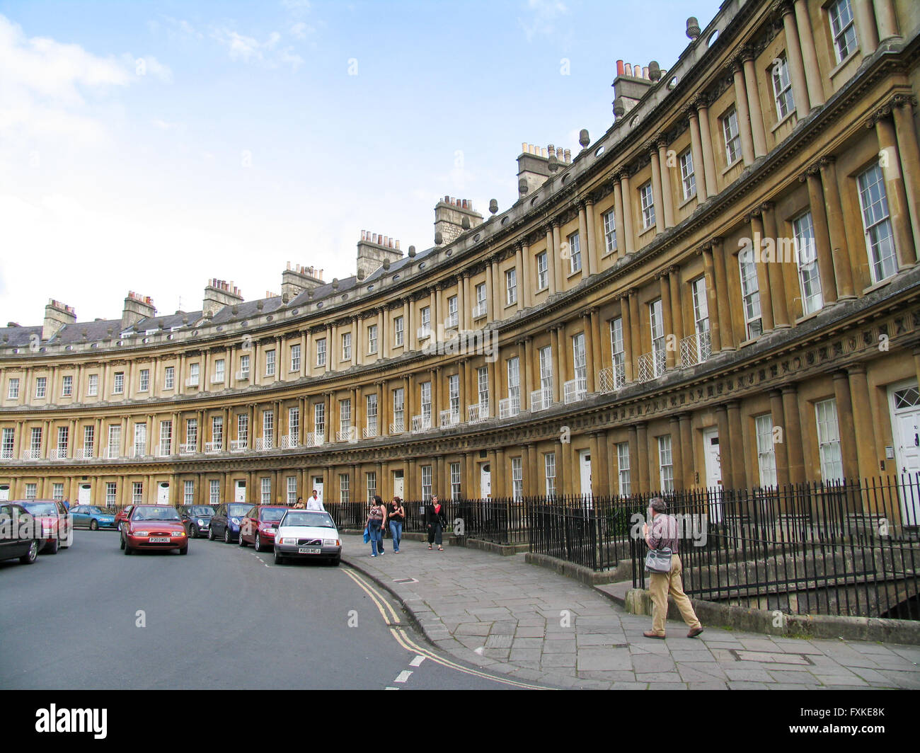 A row of houses on the Circus, Bath Stock Photo Alamy