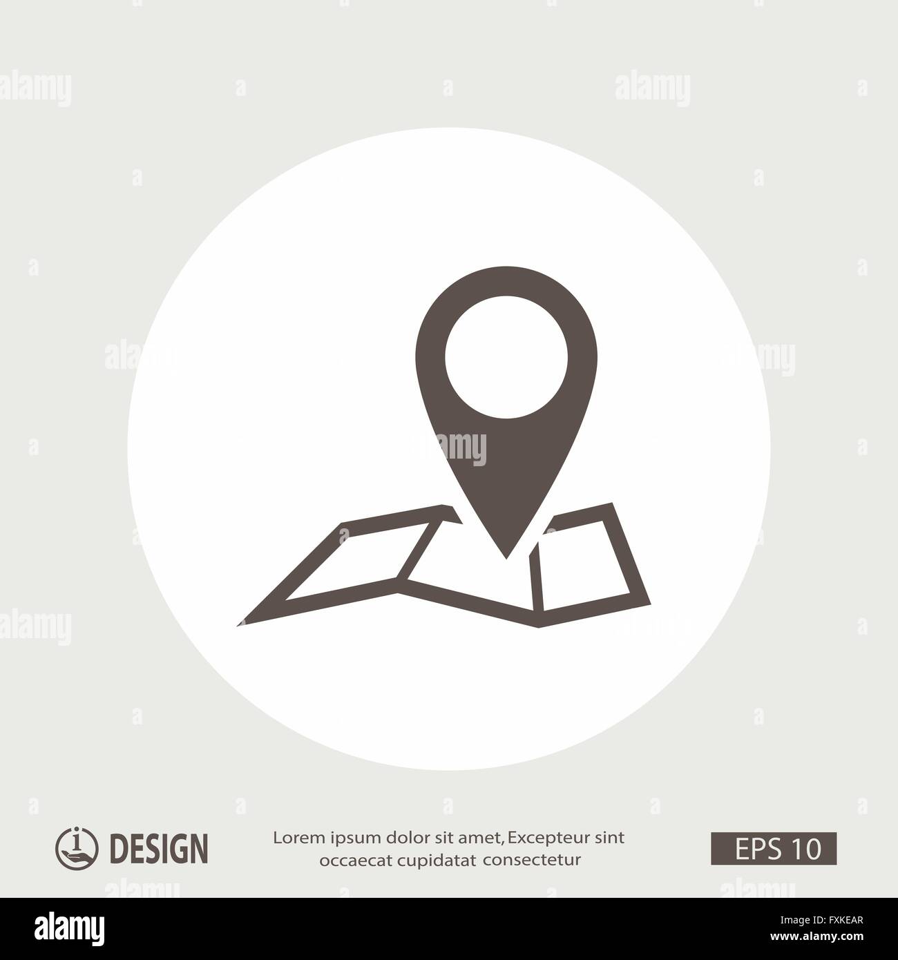 Pin on the map. Vector icon Stock Vector Image & Art - Alamy