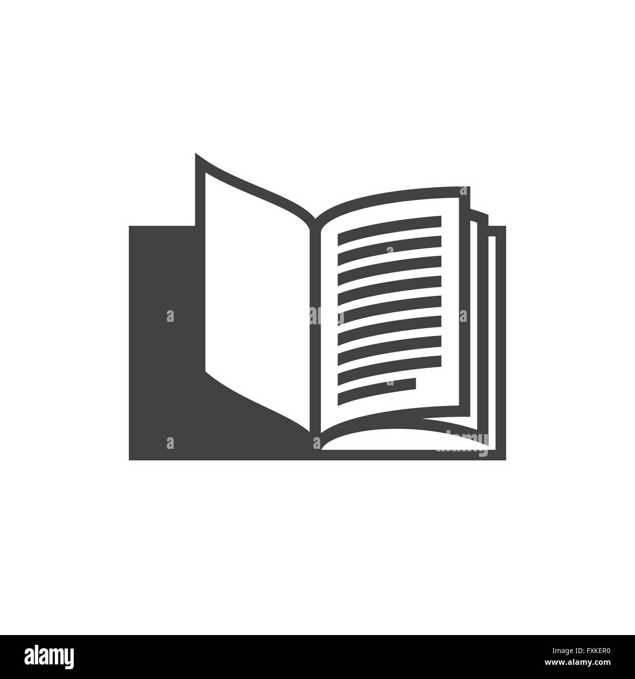 Book icon illustration Black and White Stock Photos & Images - Alamy