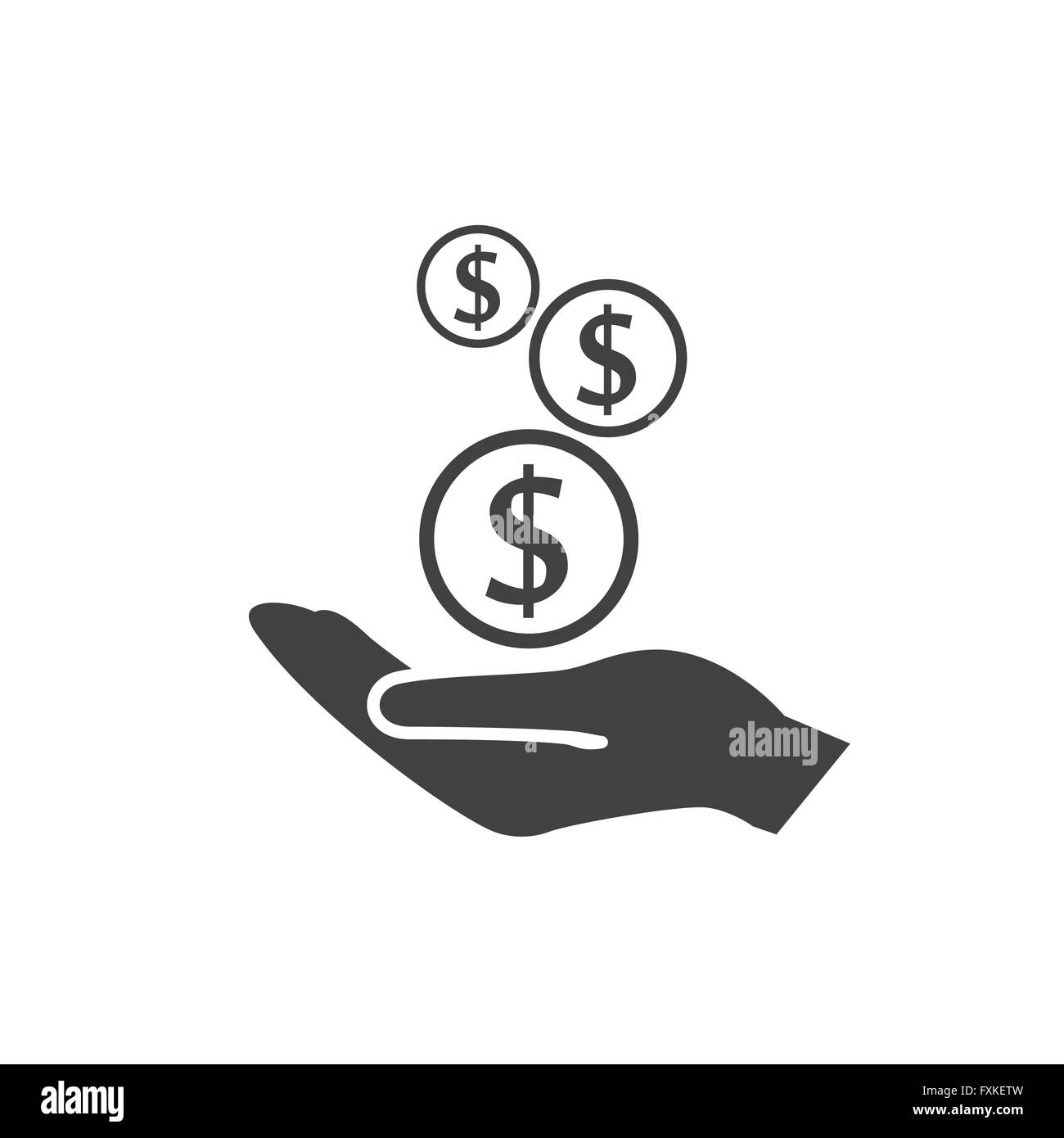 money in hand icon Stock Vector Image & Art - Alamy