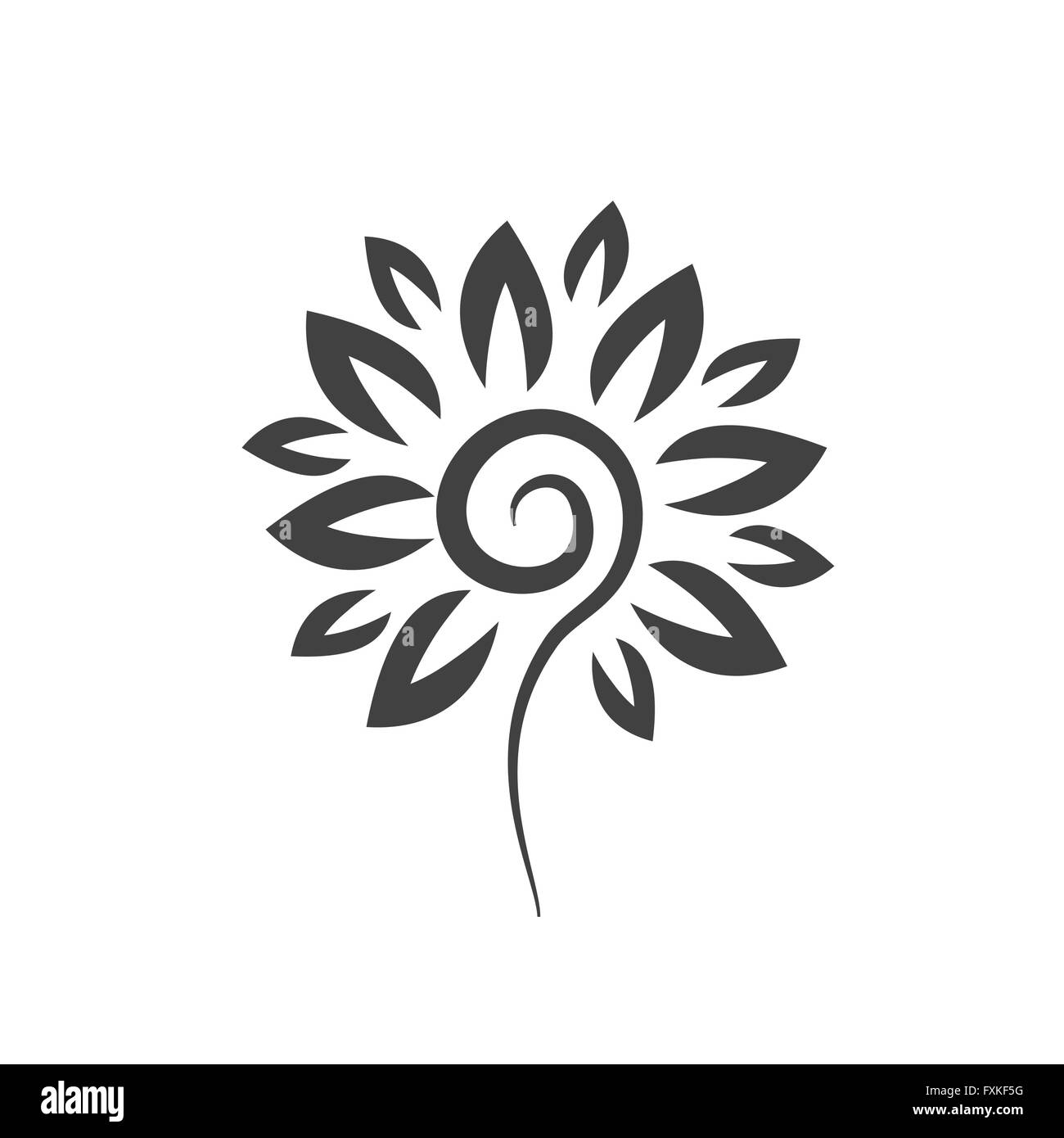 Icon flower Stock Vector Images - Alamy