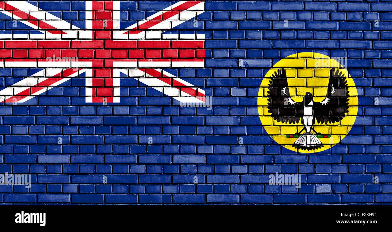 flag of South Australia painted on brick wall Stock Photo - Alamy