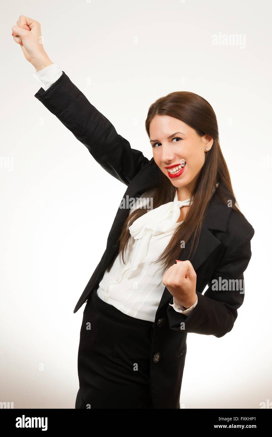 Smiling business woman Stock Photo - Alamy