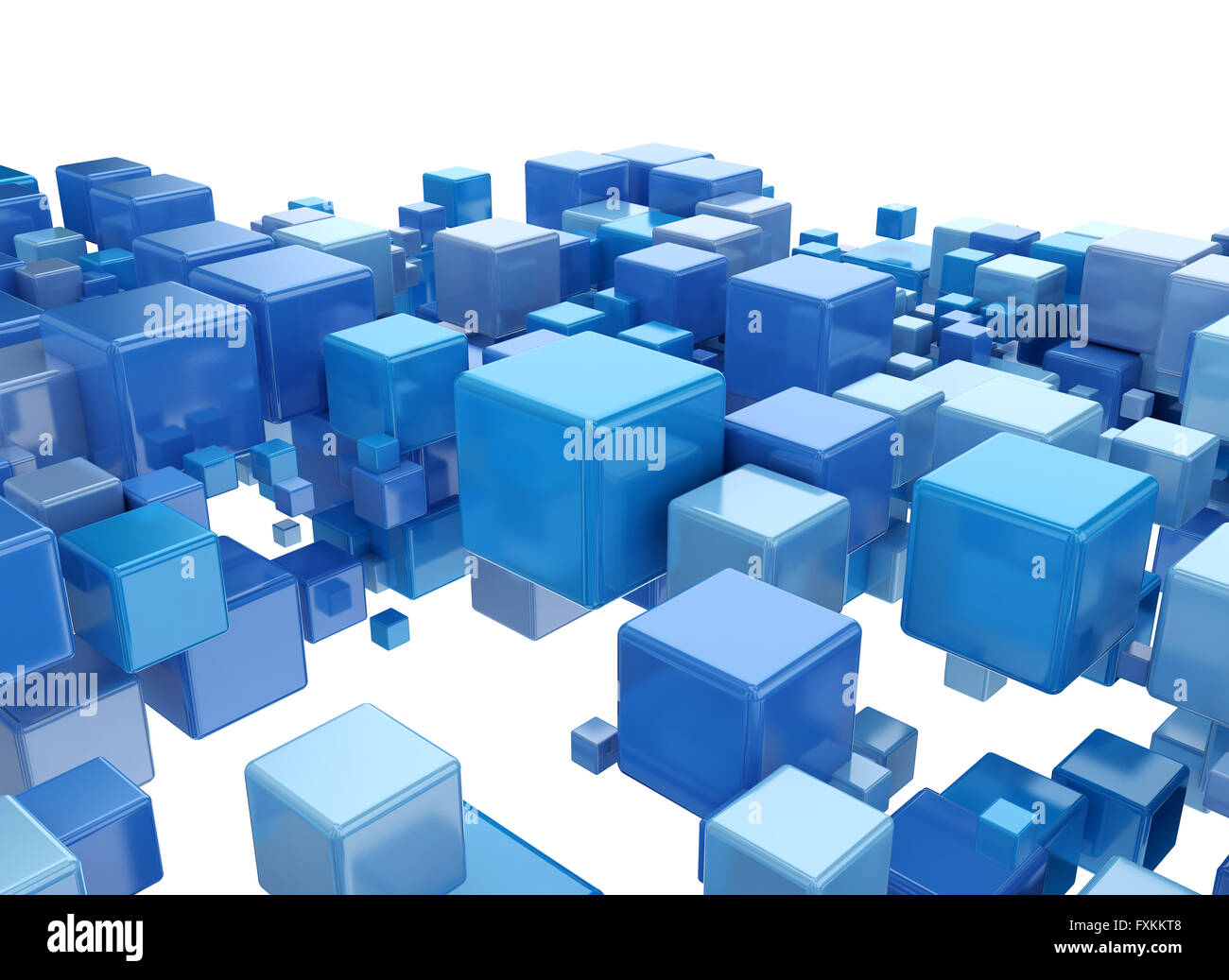 Abstract digital 3d cubes design background Stock Photo