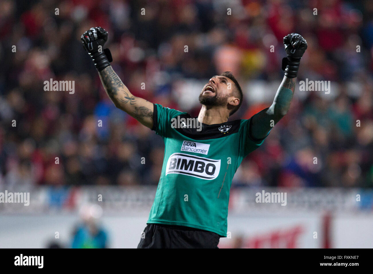 Tijuana, Mexico. 15th Apr, 2016. Monterrey's goalkeeper Jonathan Orozco ...