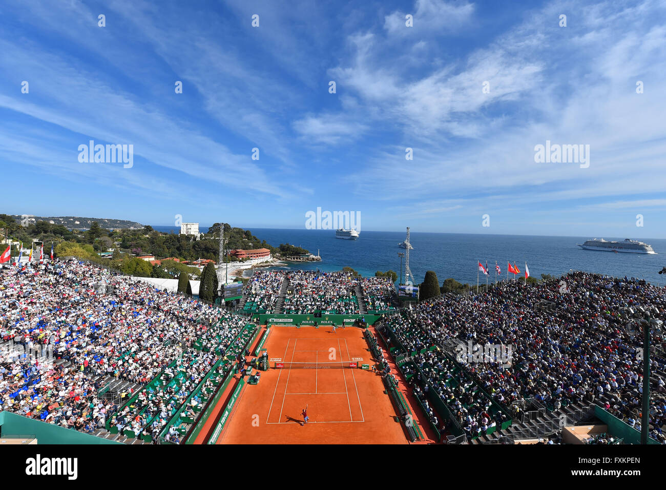 Monte Carlo, Monaco. 13th Apr, 2016. Rolex Monte Carlo Masters Tennis: Monte  Carlo Counrty Club with the Mediterranean Sea in the background © Action  Plus Sports/Alamy Live News Stock Photo - Alamy