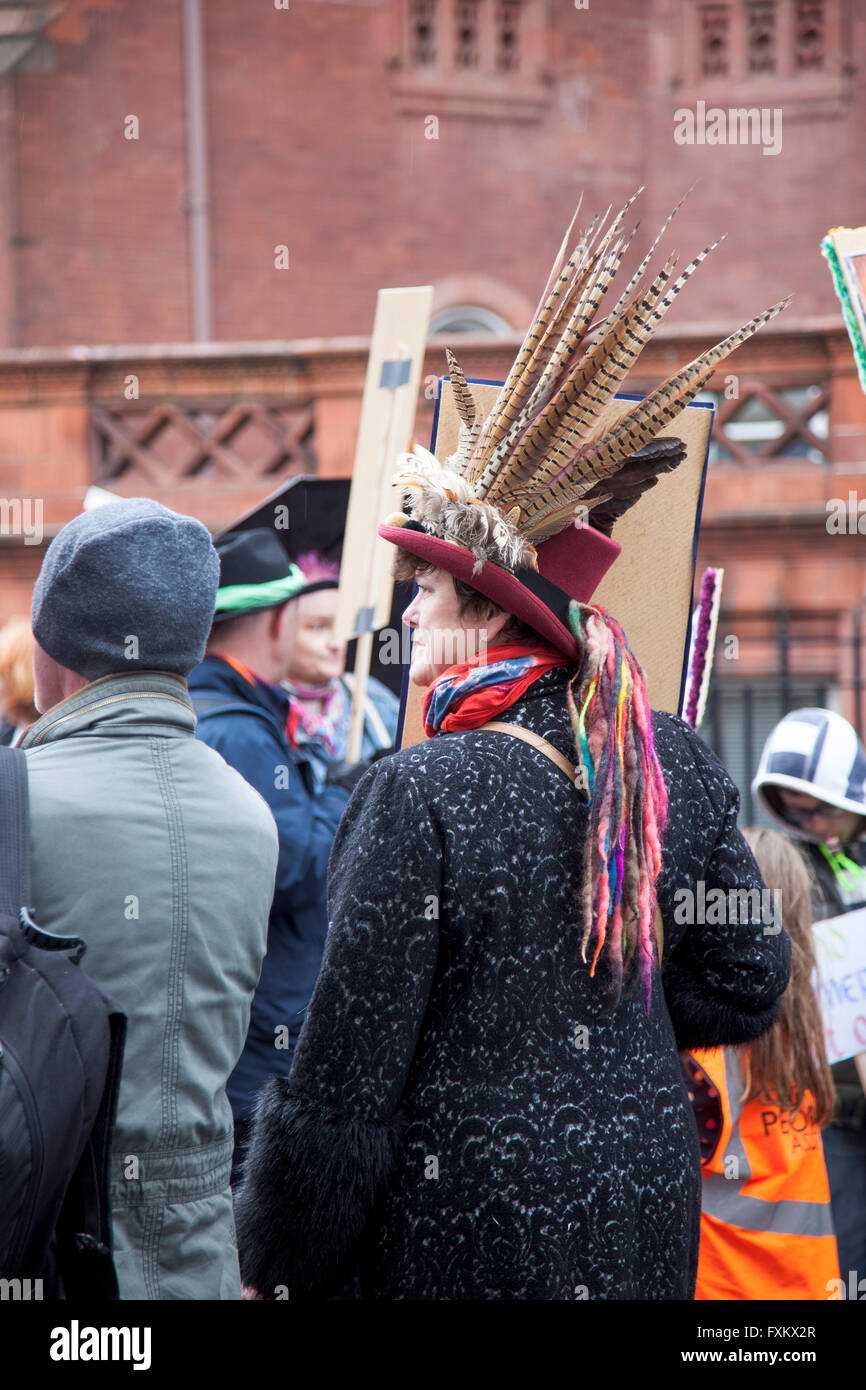 London, UK 16th April 2016 - Cameron Must Go National Demonstration, people have gathered to march from Euston Road to Trafalgar Square for Health, Home, Jobs and Education, opposing austerity, the Tory government and David Cameron Credit: Nathaniel Noir/Alamy Live News Stock Photo