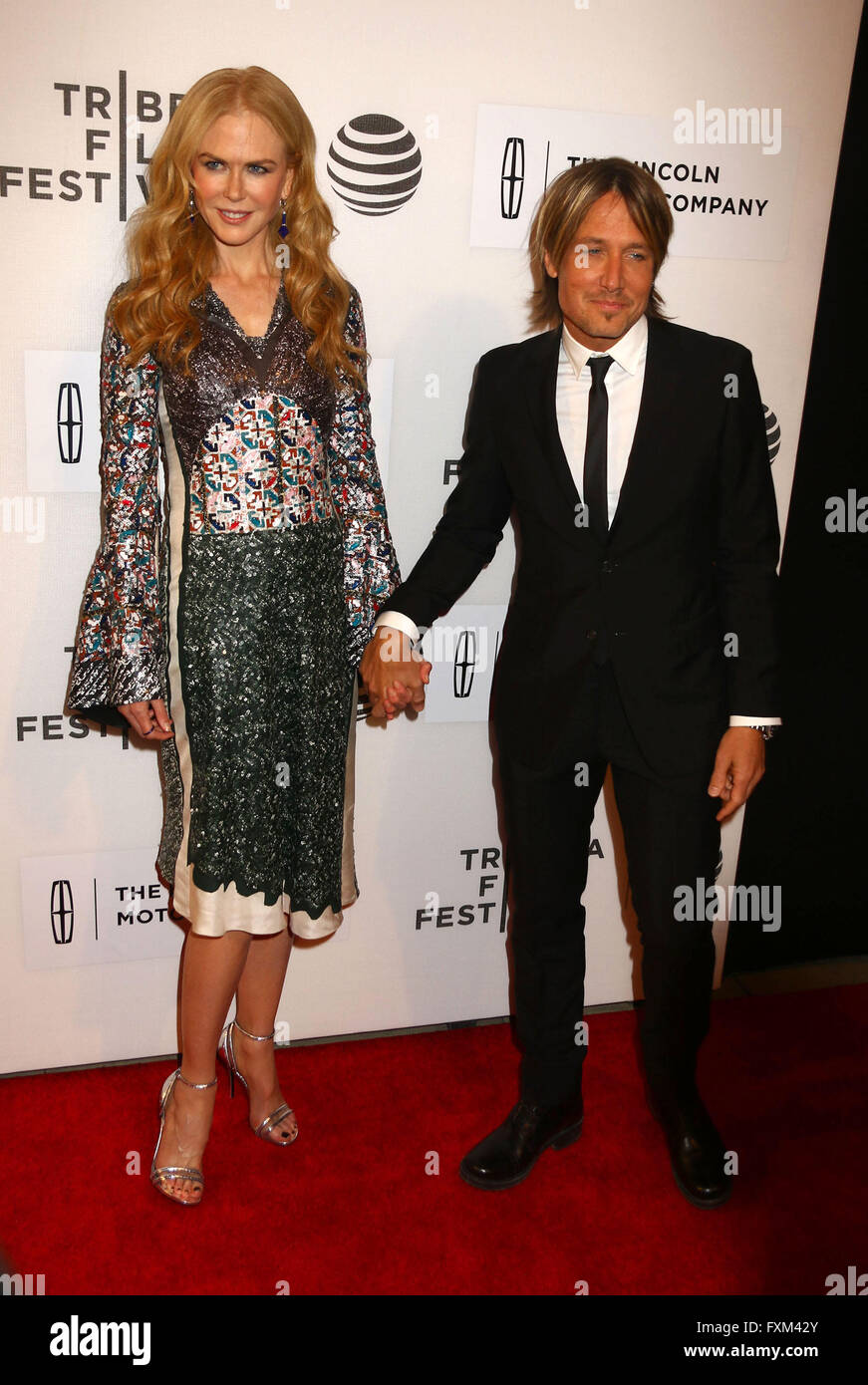 New York, USA. 16th Apr, 2016. Actress NICOLE KIDMAN and her husband