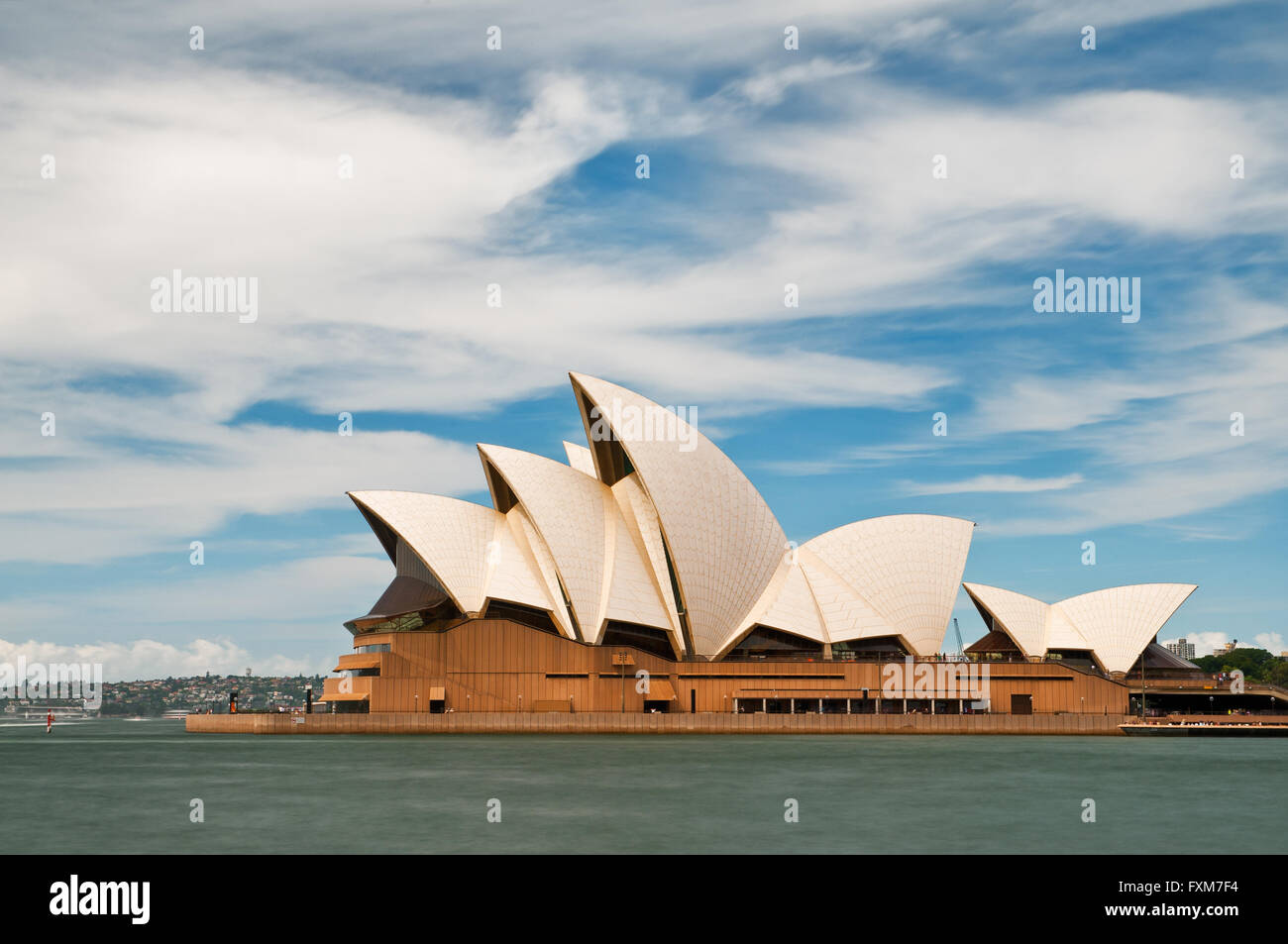 Famous Sydney Opera House right at the harbour. Stock Photo