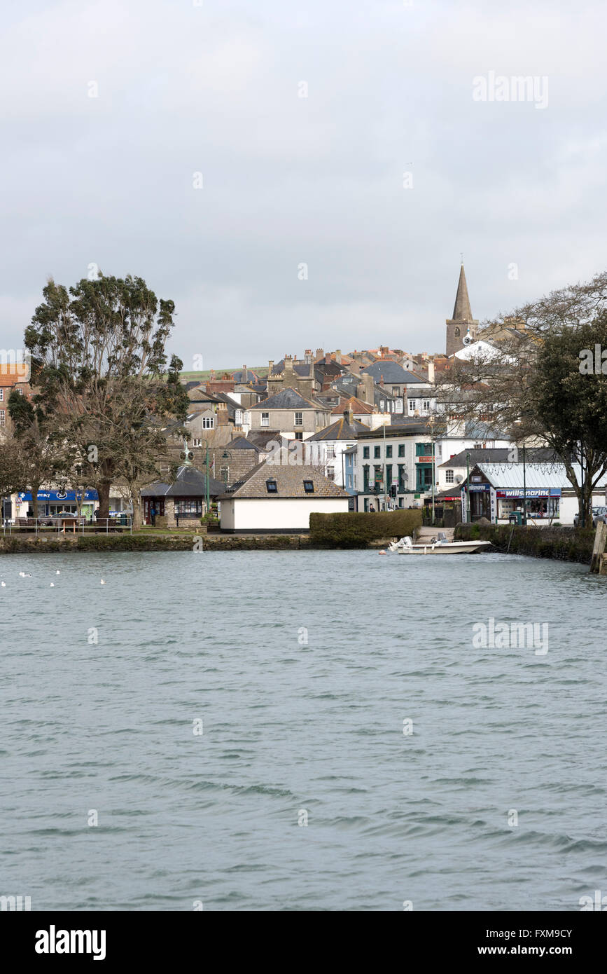 The town of Kingsbridge on the Kingsbridge Estuary in South Devon UK