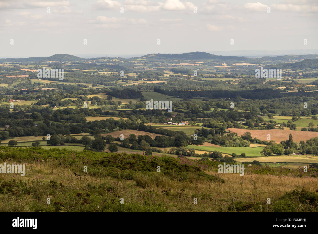 Shropshire from Clee Hill Stock Photo