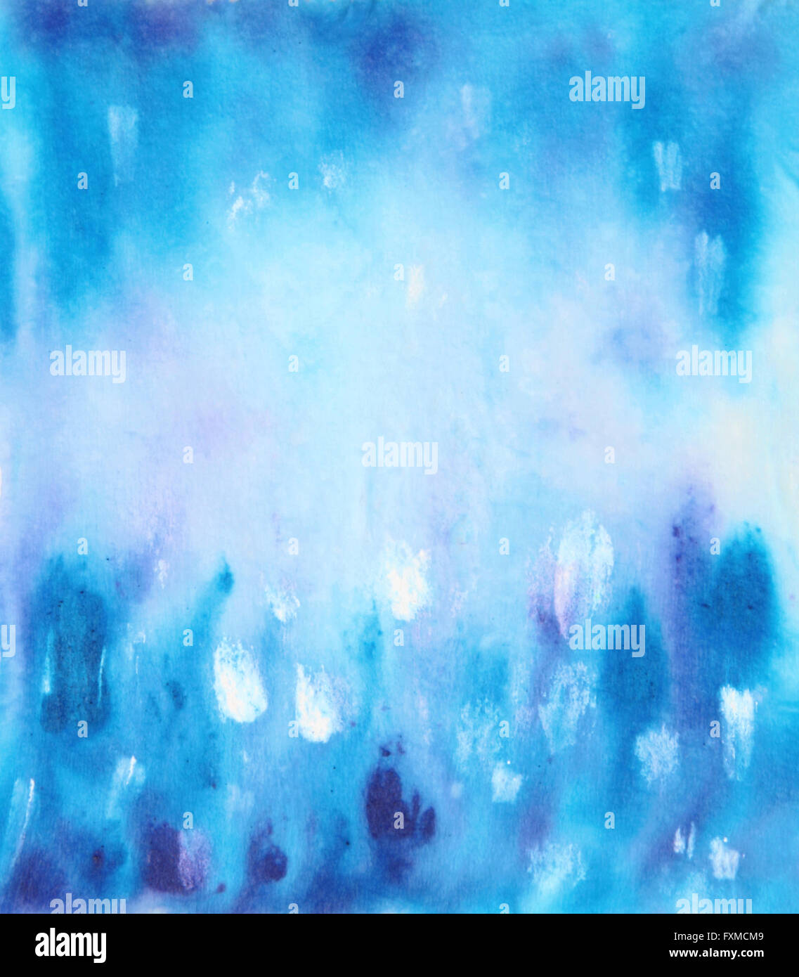 Watercolor background blue hi-res stock photography and images - Alamy
