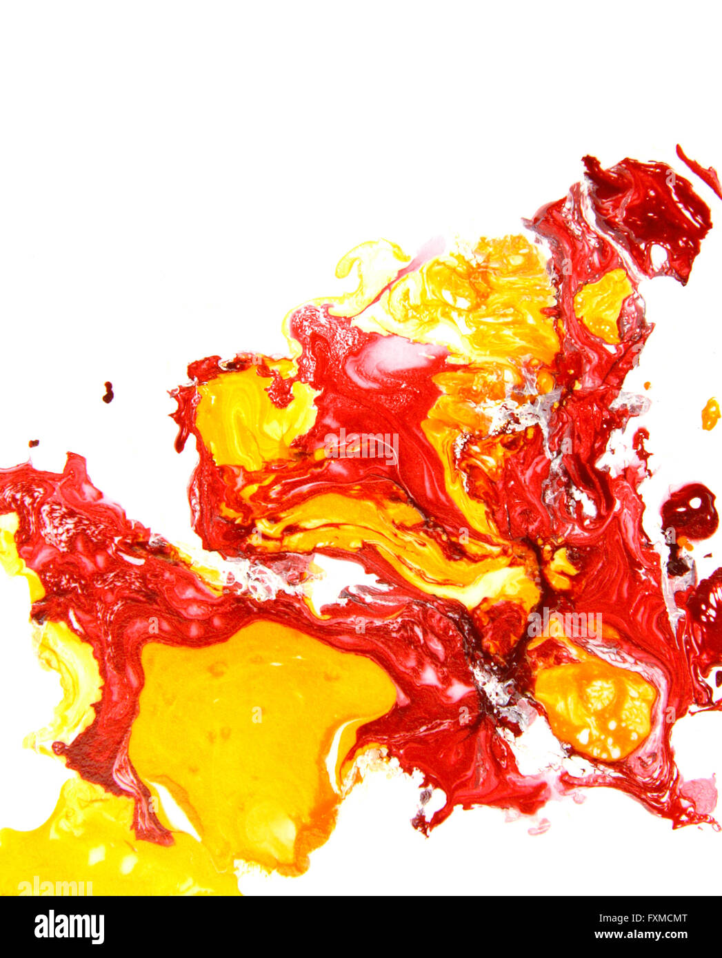 Abstract hand drawn paint background: red and yellow patterns. Great ...