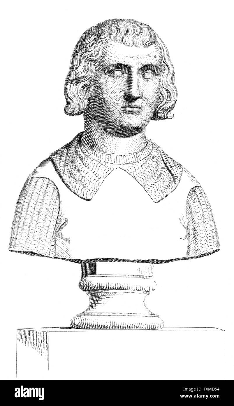 Charles of Valois, Karl I. von Valois, 1270-1325, Count of Valois as Charles I, House of Capet, he founded the House of Valois Stock Photo