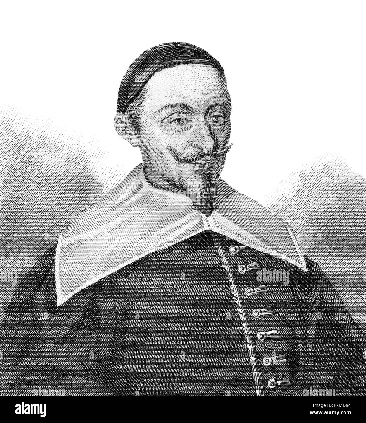 Claude Gaspard Bachet de Méziriac, 1581-1638, a French mathematician, linguist, poet and classics scholar Stock Photo