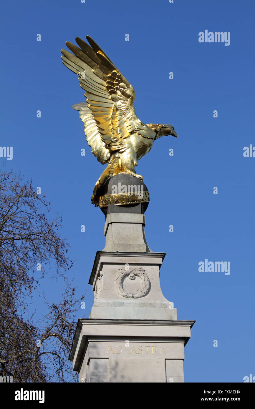 Golden eagle statue embankment London England UK Stock Photo Alamy