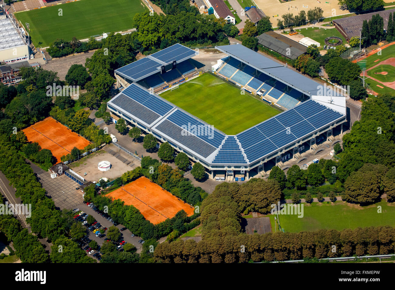 Aerial view, Carl-Benz-Stadion Mannheim, football stadium, Mannheim, Baden-Württemberg, Germany, Europe, Aerial view, Stock Photo