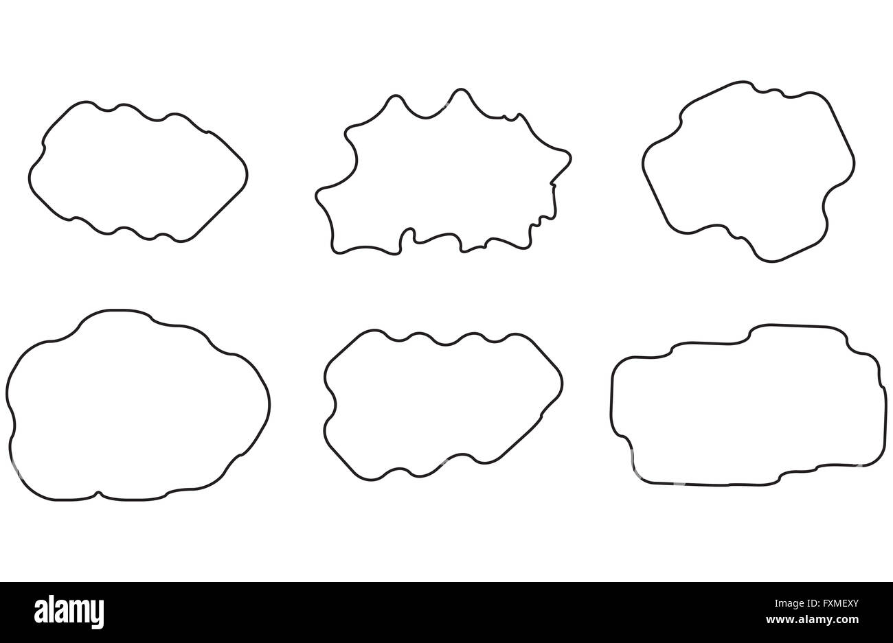 Cloud linear set. Web simplicity cloud server. Vector flat design illustration Stock Photo