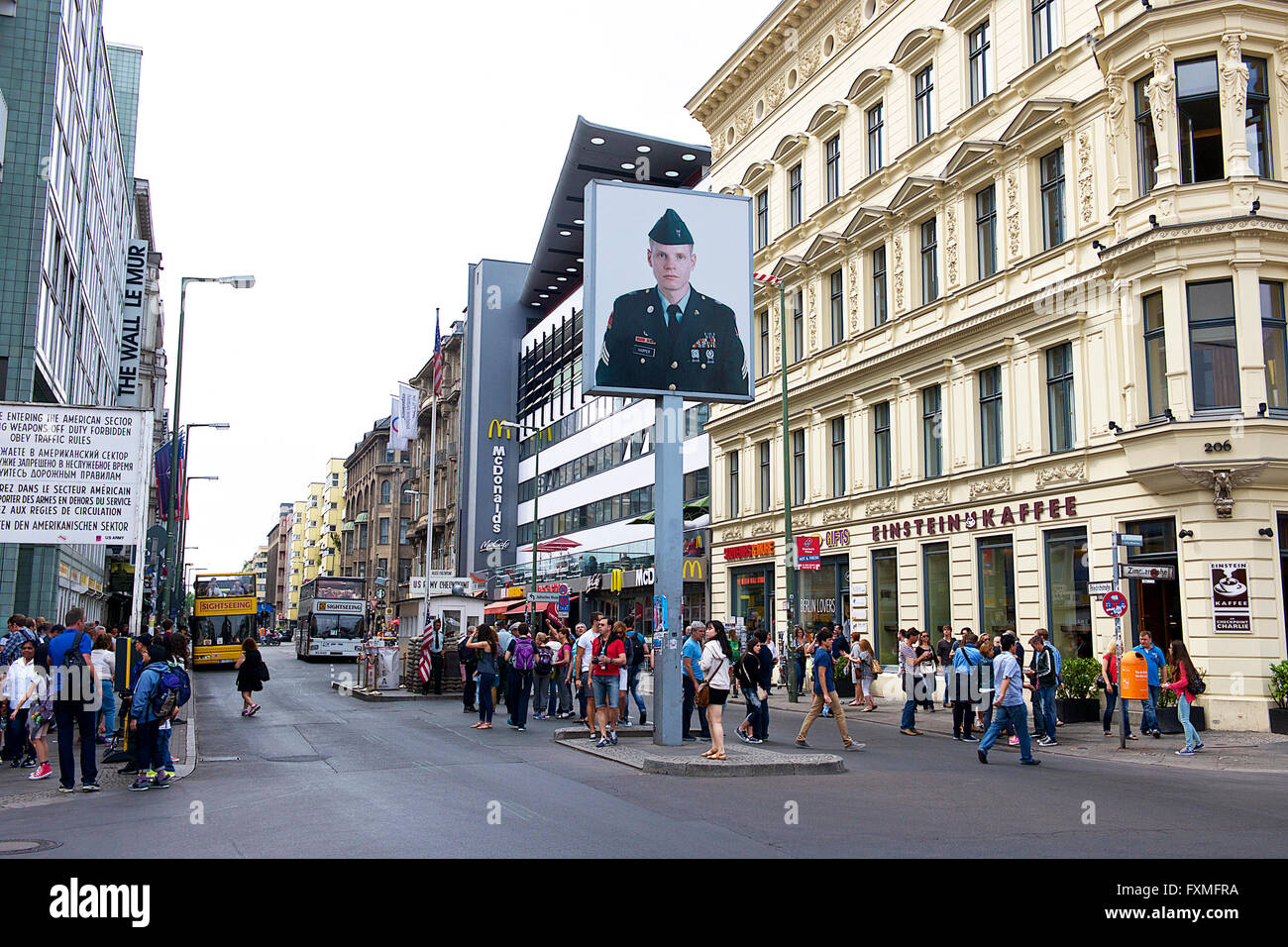 Checkpoint Charlie, Berlin, Germany Stock Photo