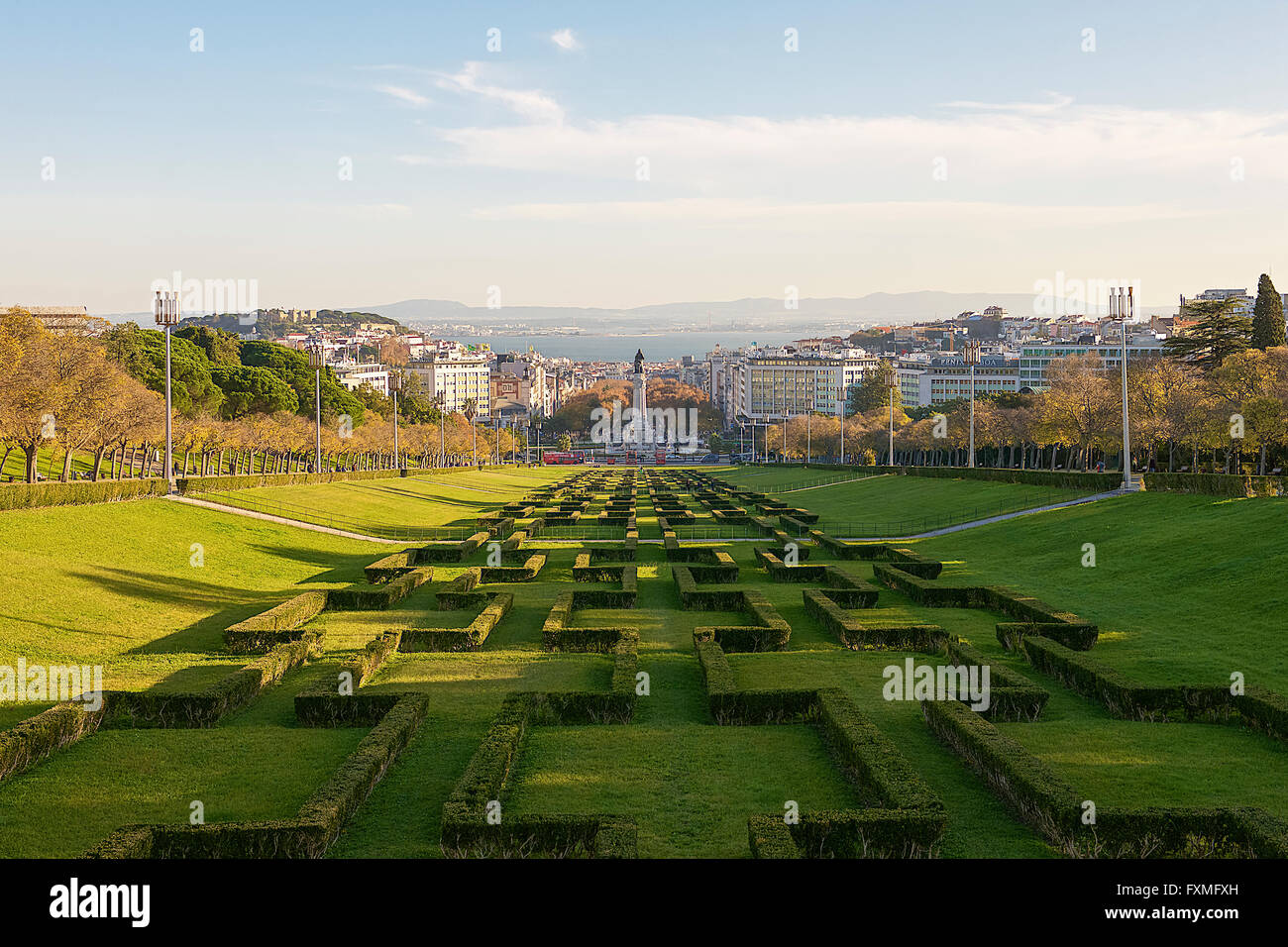Eduardo VII Park, Lisbon, Portugal Stock Photo