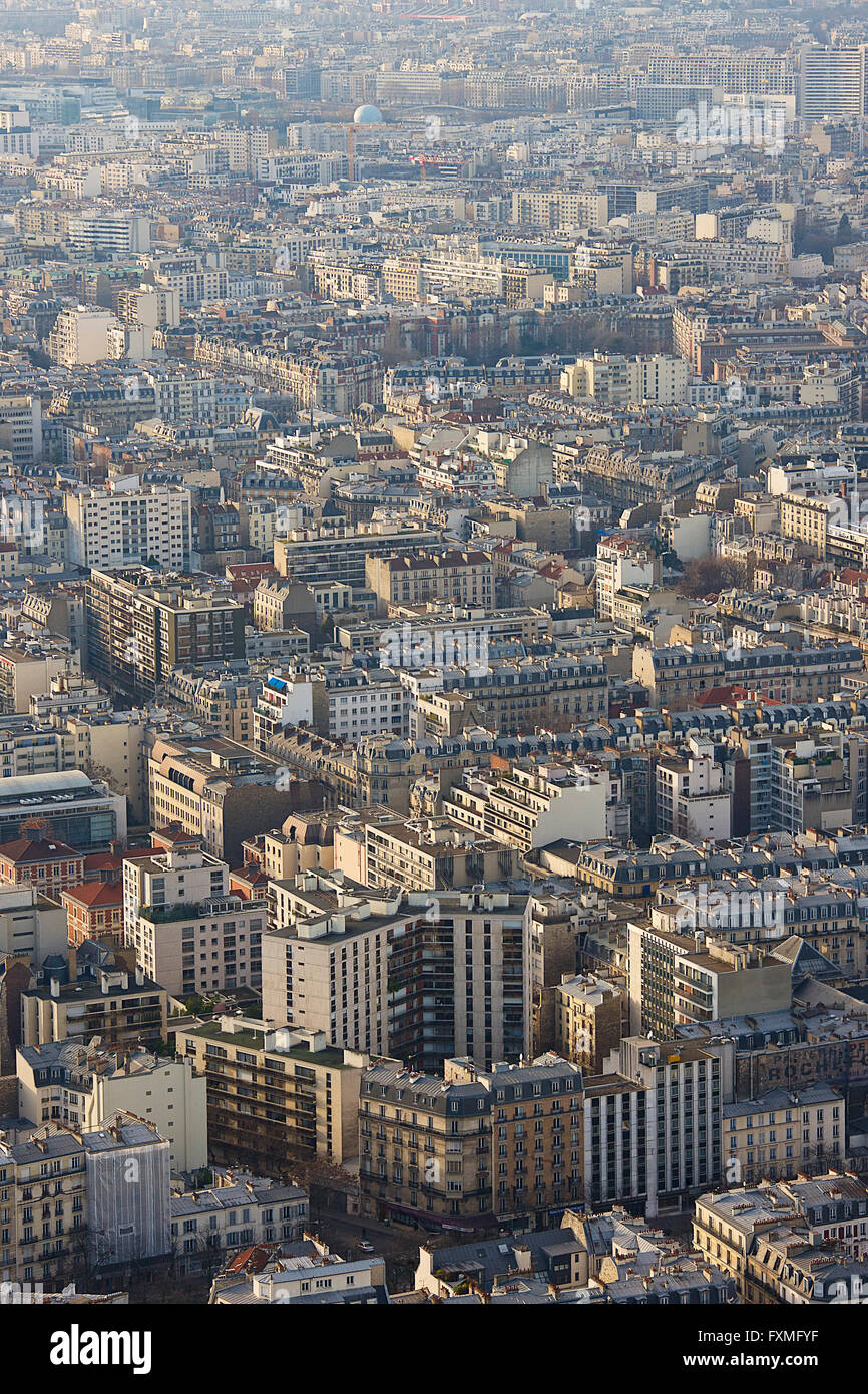 Overview of Paris, France Stock Photo