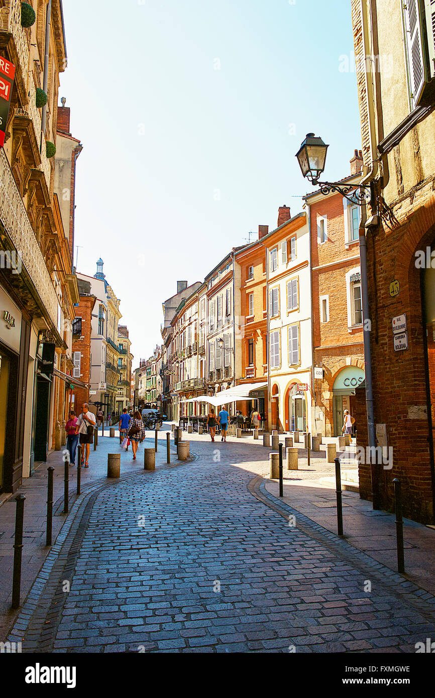 Street View of Toulouse, France Stock Photo