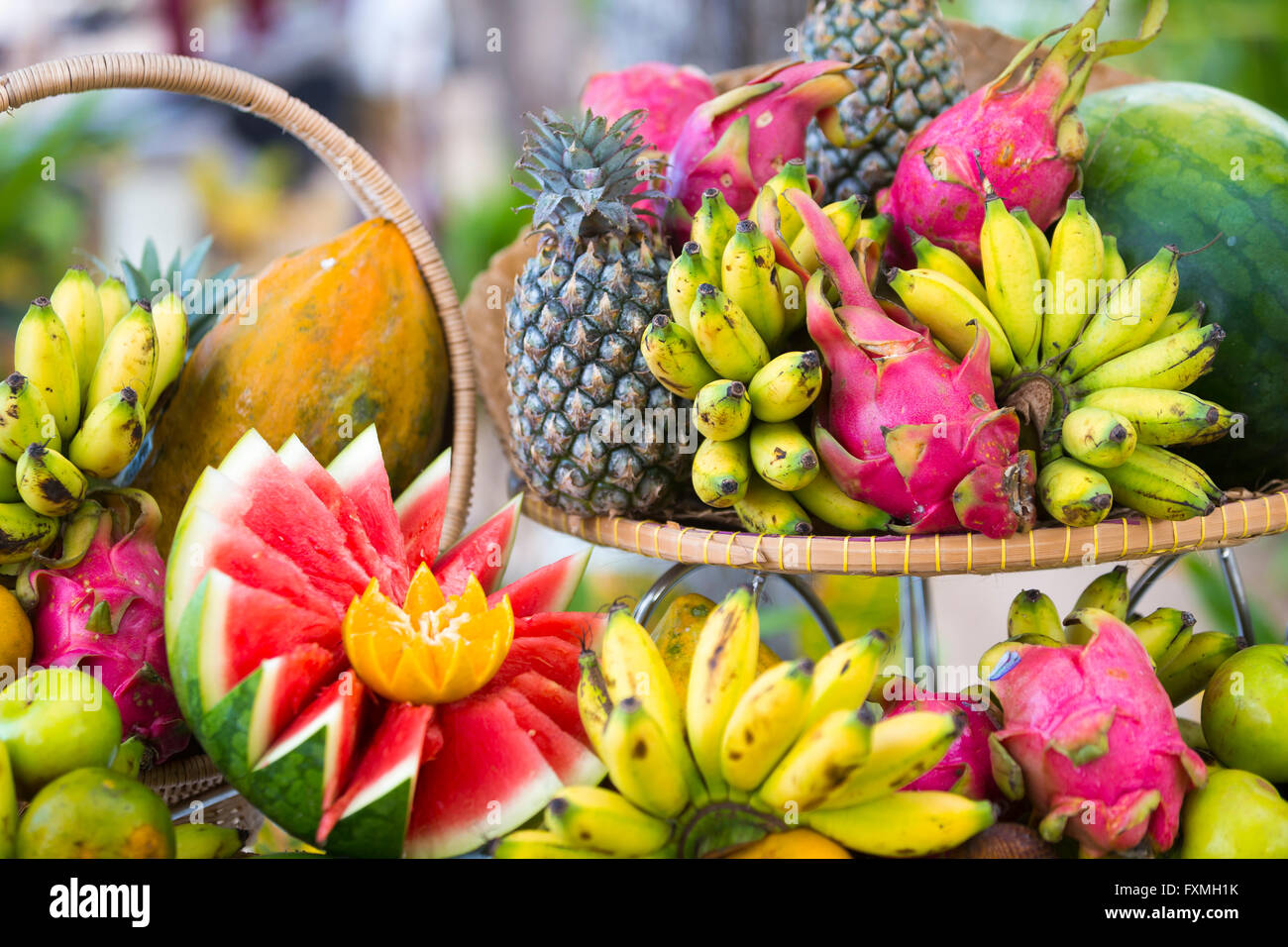 Abundance of Fruit, Nusa Dua, Bali, Indonesia Stock Photo