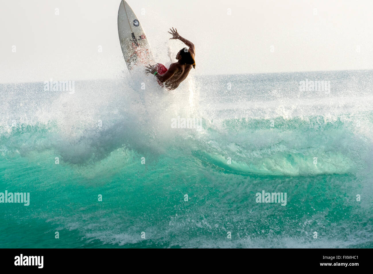 Surfing, Uluwatu, Bali, Indonesia Stock Photo