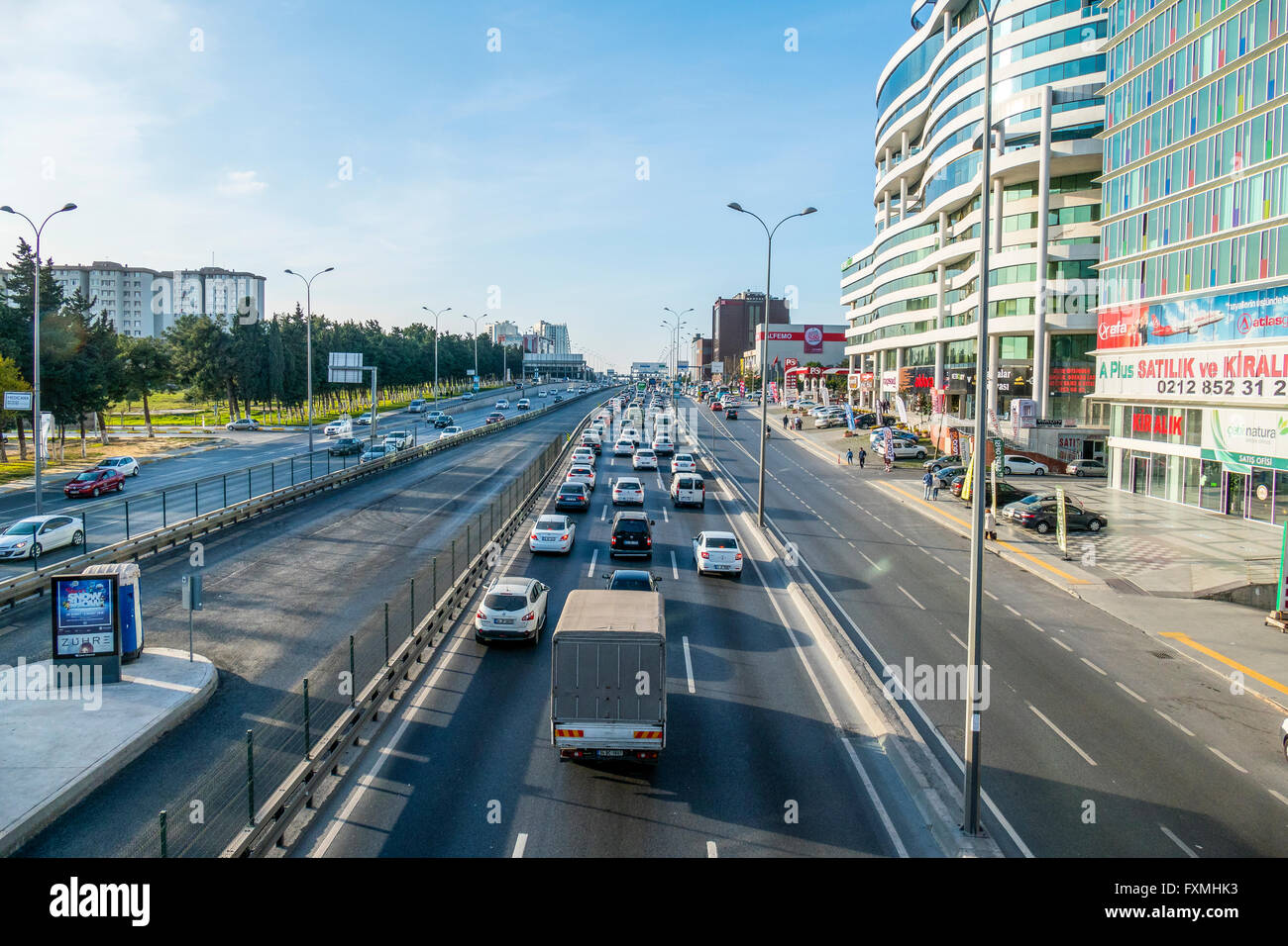 Urban Streetscape of Istanbul, Turkey Stock Photo