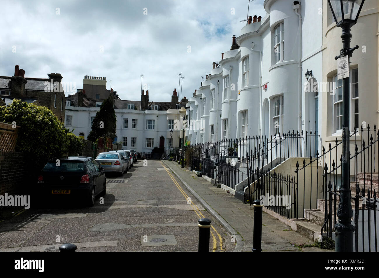 guildford lawn crescent in ramsgate coastal town east kent uk april
