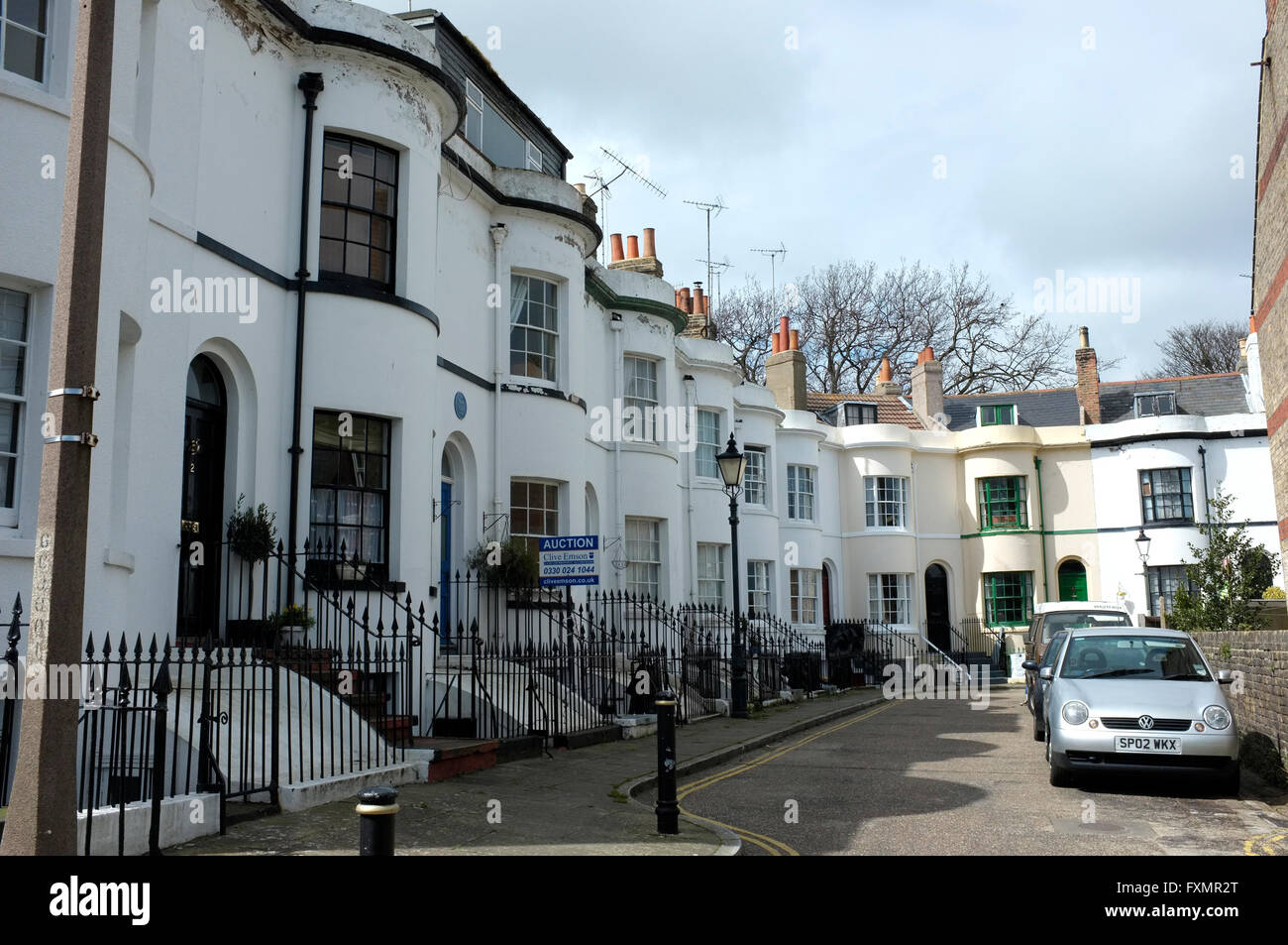guildford lawn crescent in ramsgate coastal town east kent uk april