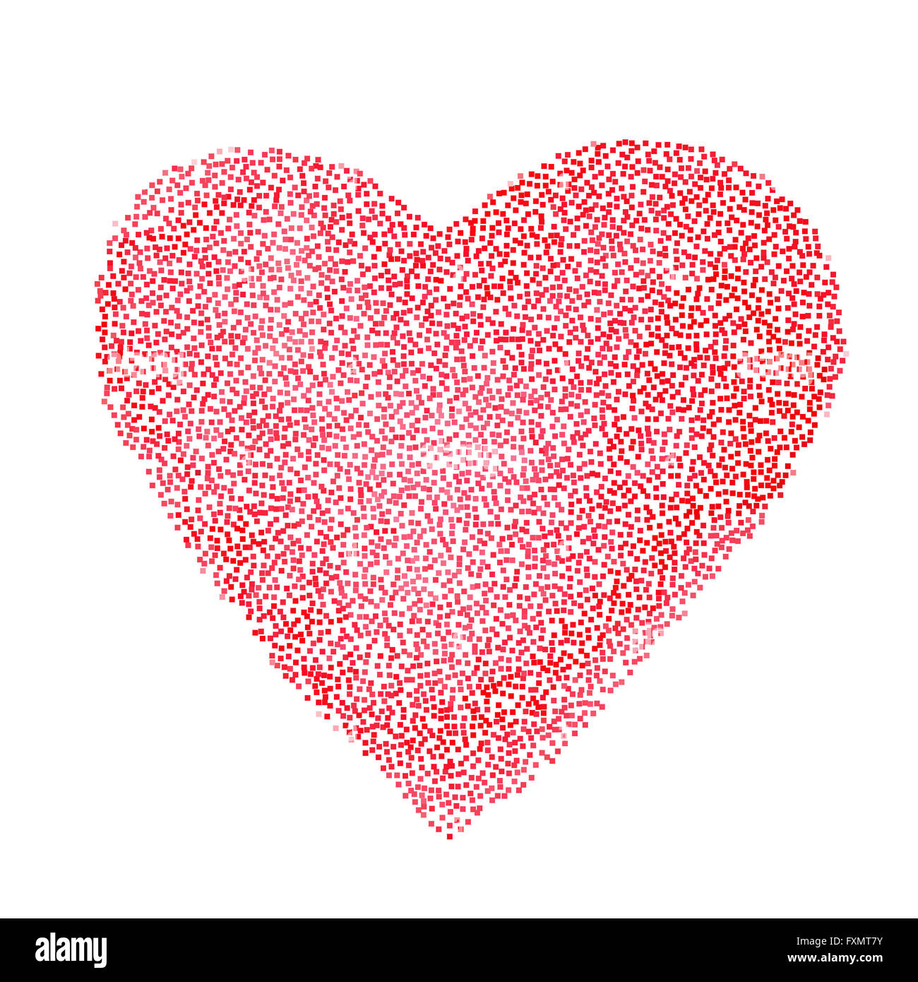 Red heart for Valentine's Day. Vector illustration Stock Photo - Alamy