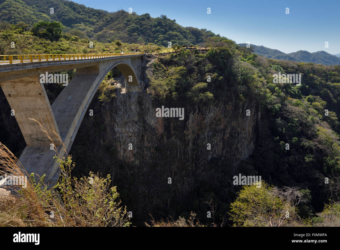 El Progreso bridge over the San Sebastian river gorge Jalisco Mexico Stock Photo