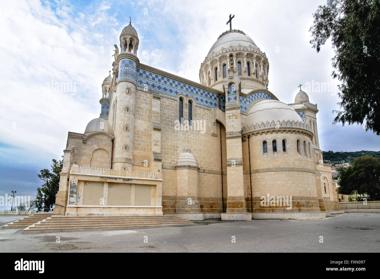 Cathedral of Notre dame d'Afrique, Algiers Algeria. Stock Photo