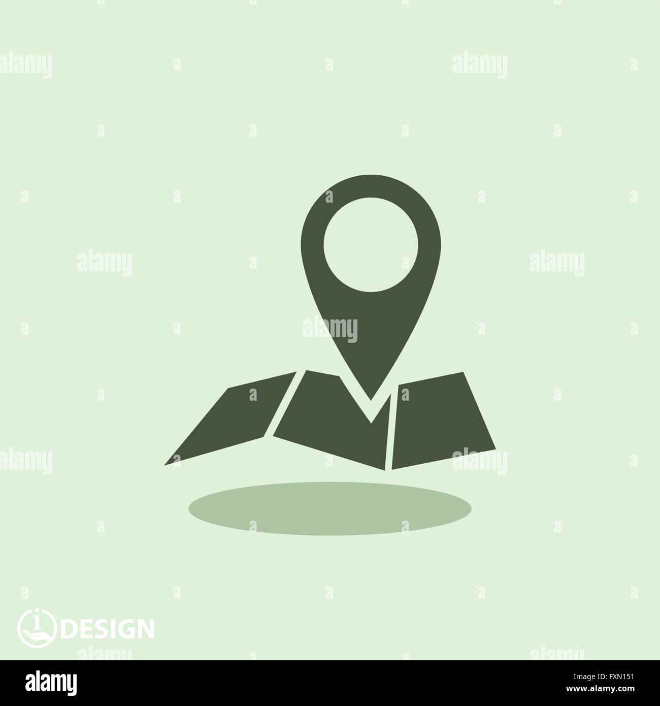 Pin on the map. Vector icon Stock Vector Image & Art - Alamy
