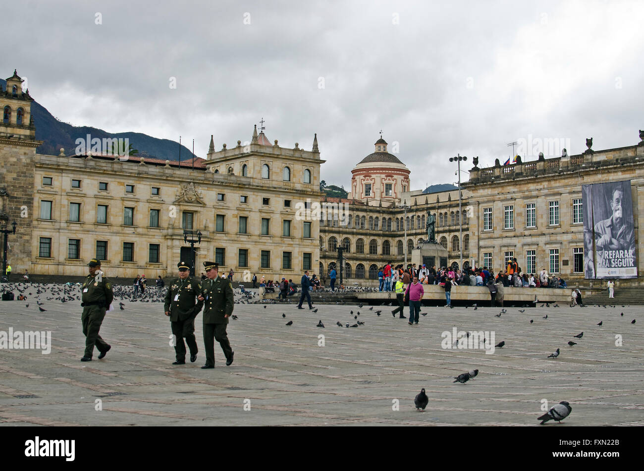 Plaza de Bolívar, Bogota, Columbia Stock Photo