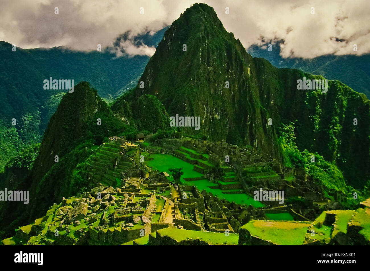 Machu picchu lama people hi-res stock photography and images - Alamy