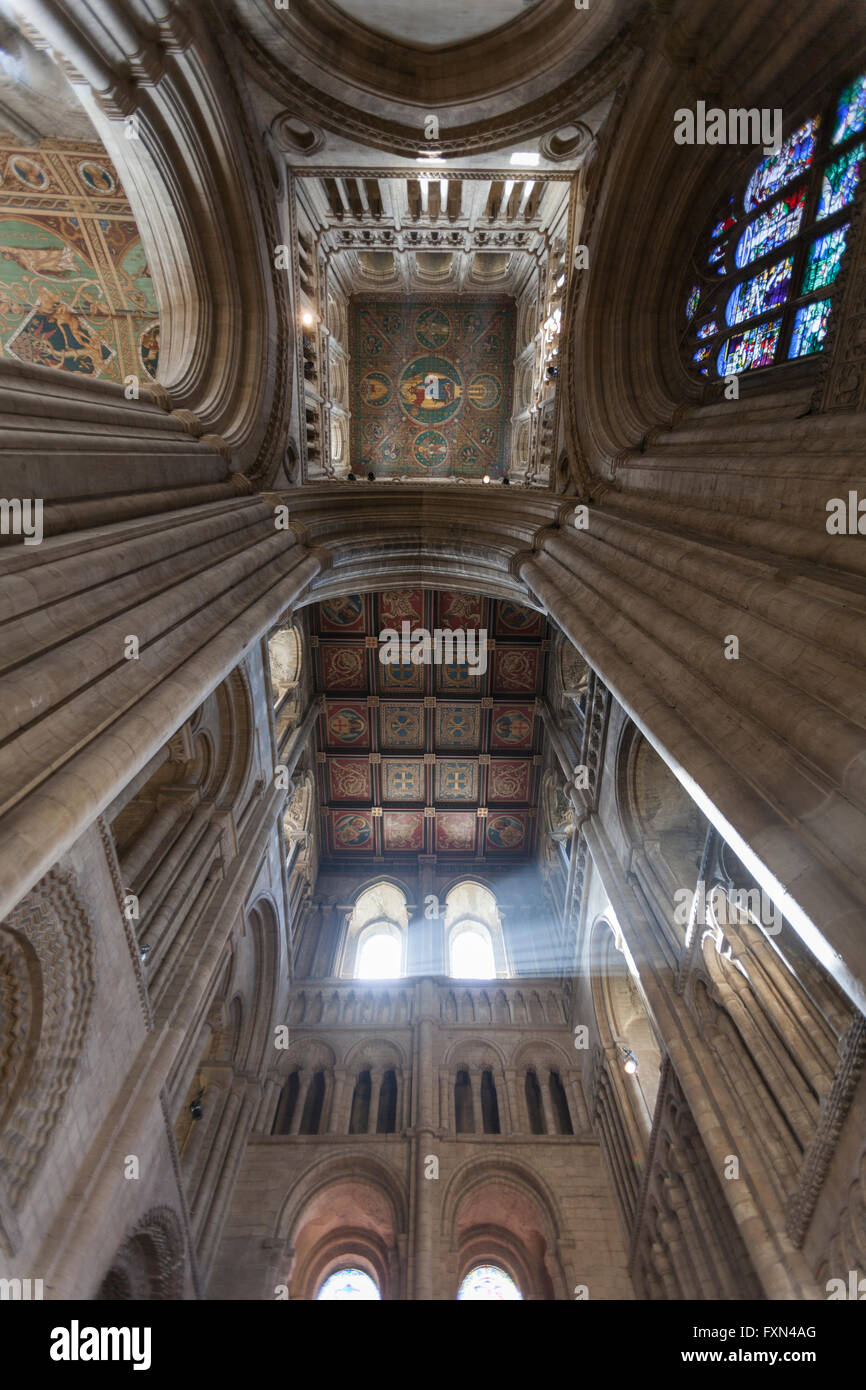 Ceiling inside south west transept, Ely Cathedral, Ely, Cambridgeshire, England, UK Stock Photo