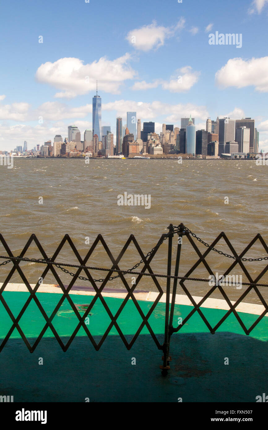 Manhattan photographed from the Staten Island Ferry, New York, United