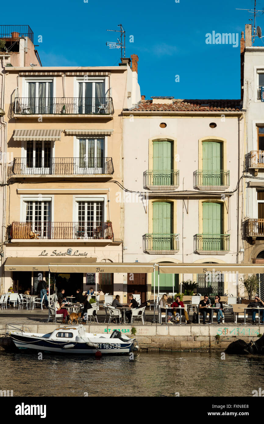 Quai Leoplold Suquet, Sete,Herault,France Stock Photo