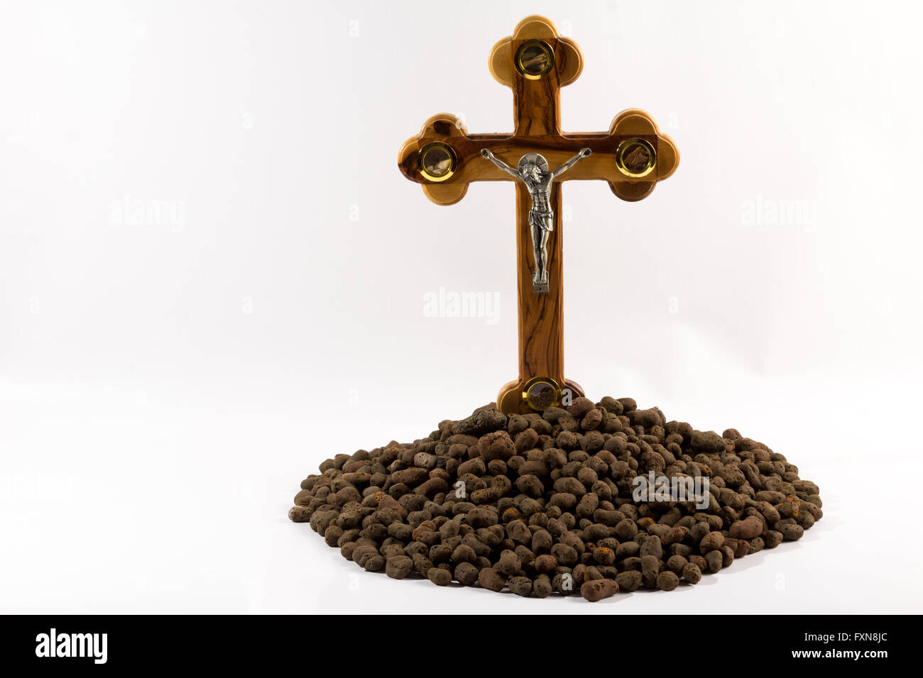 Orthodox wooden cross isolated on a white background Stock Photo - Alamy