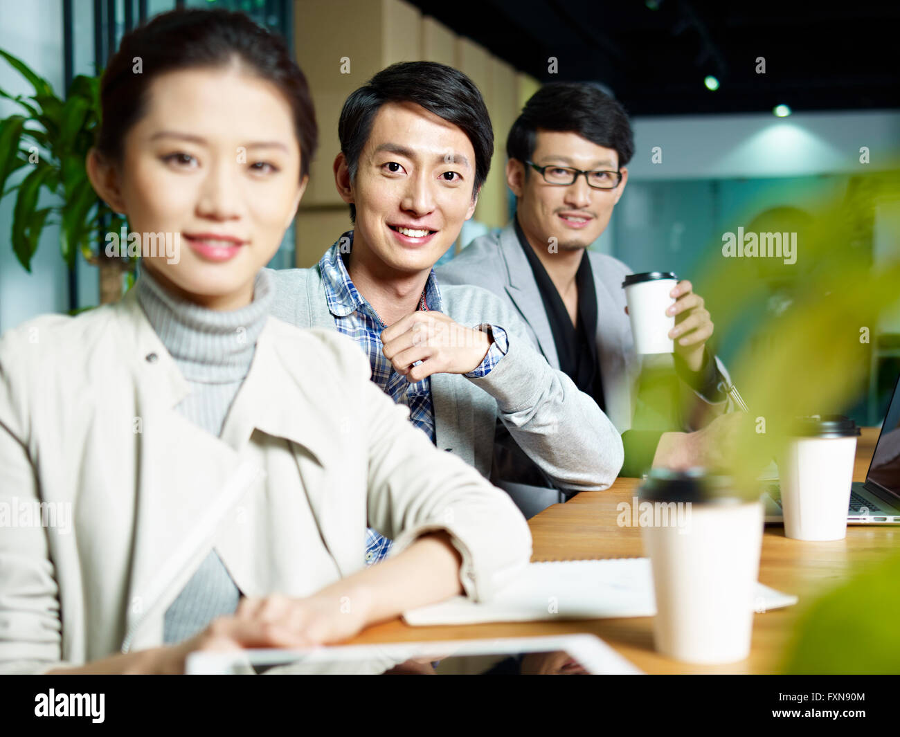 a team of young asian entrepreneurs Stock Photo