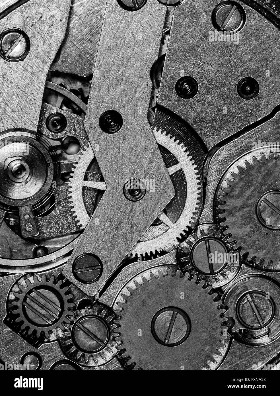 Old industrial machinery detail Black and White Stock Photos & Images ...