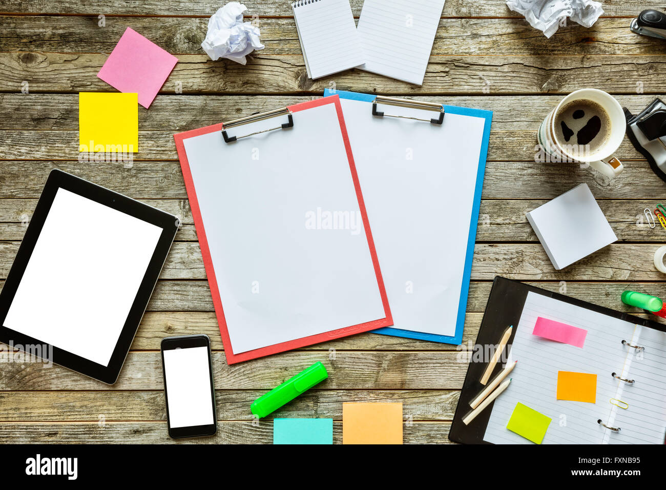 White office desk blank hi-res stock photography and images - Alamy