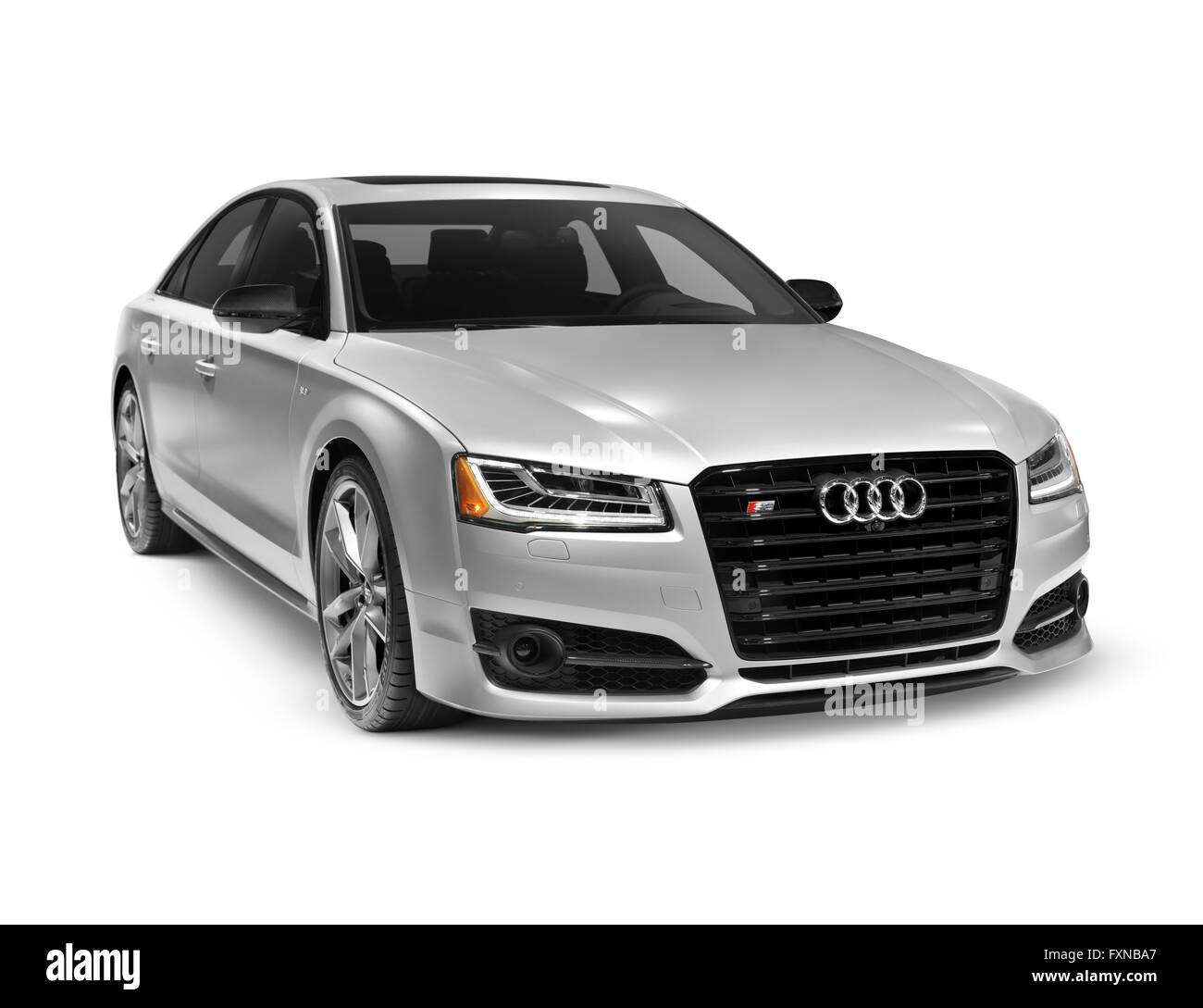 Audi T-Shirt Sport gris/blanc