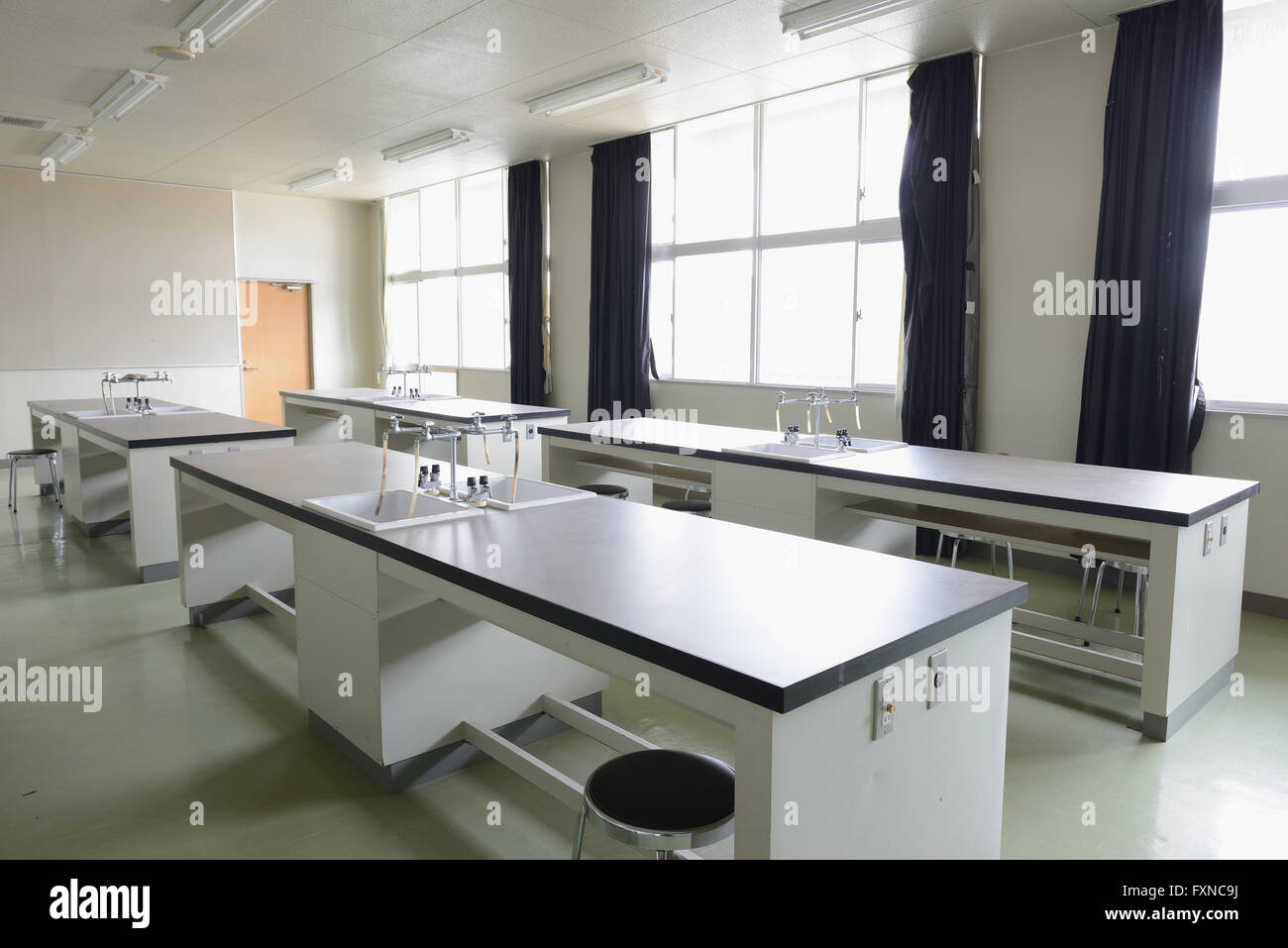 High school laboratory Stock Photo Alamy