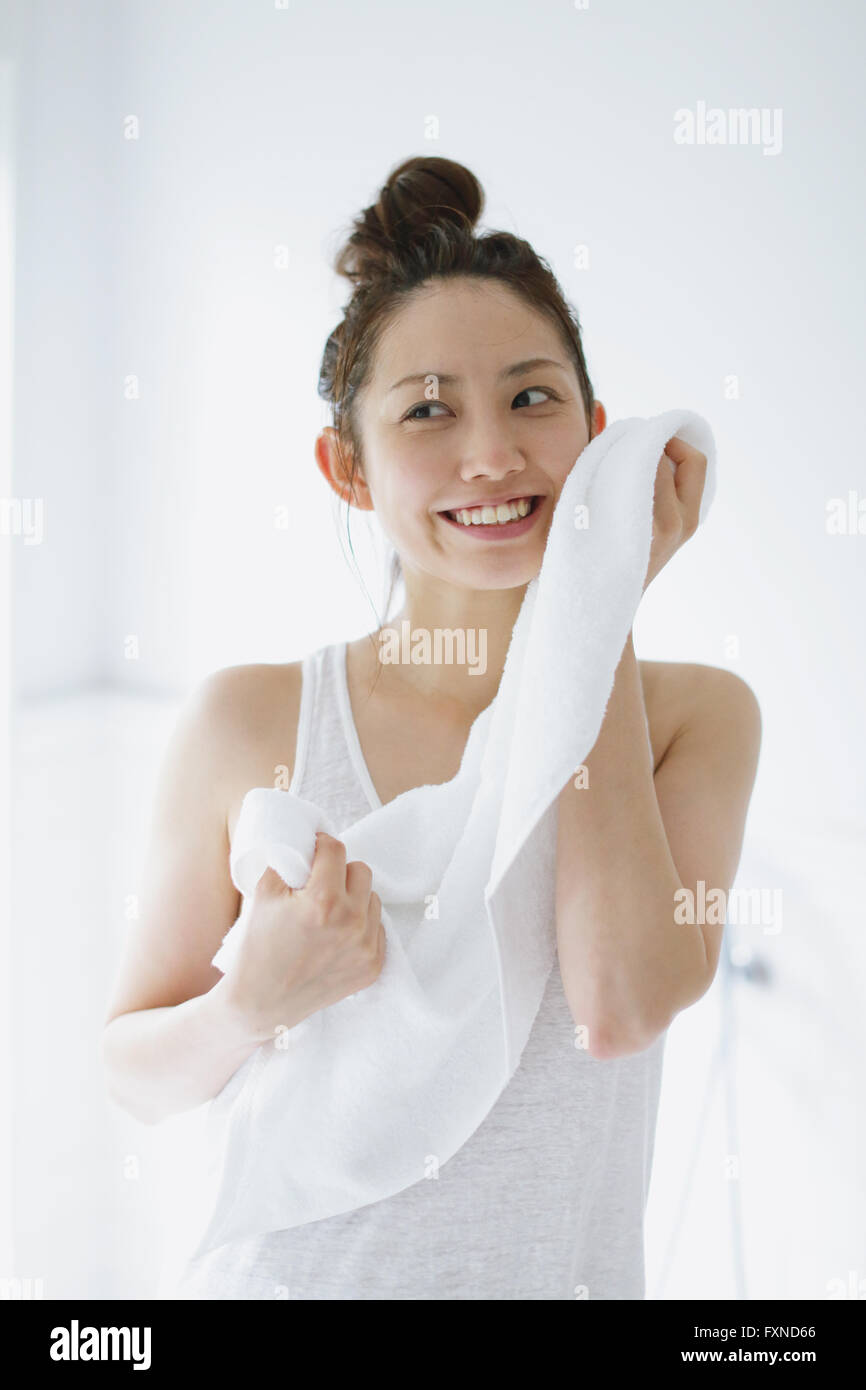 Small Towel Face Cleaning Topdown Isolated Stock Photo 1158822964