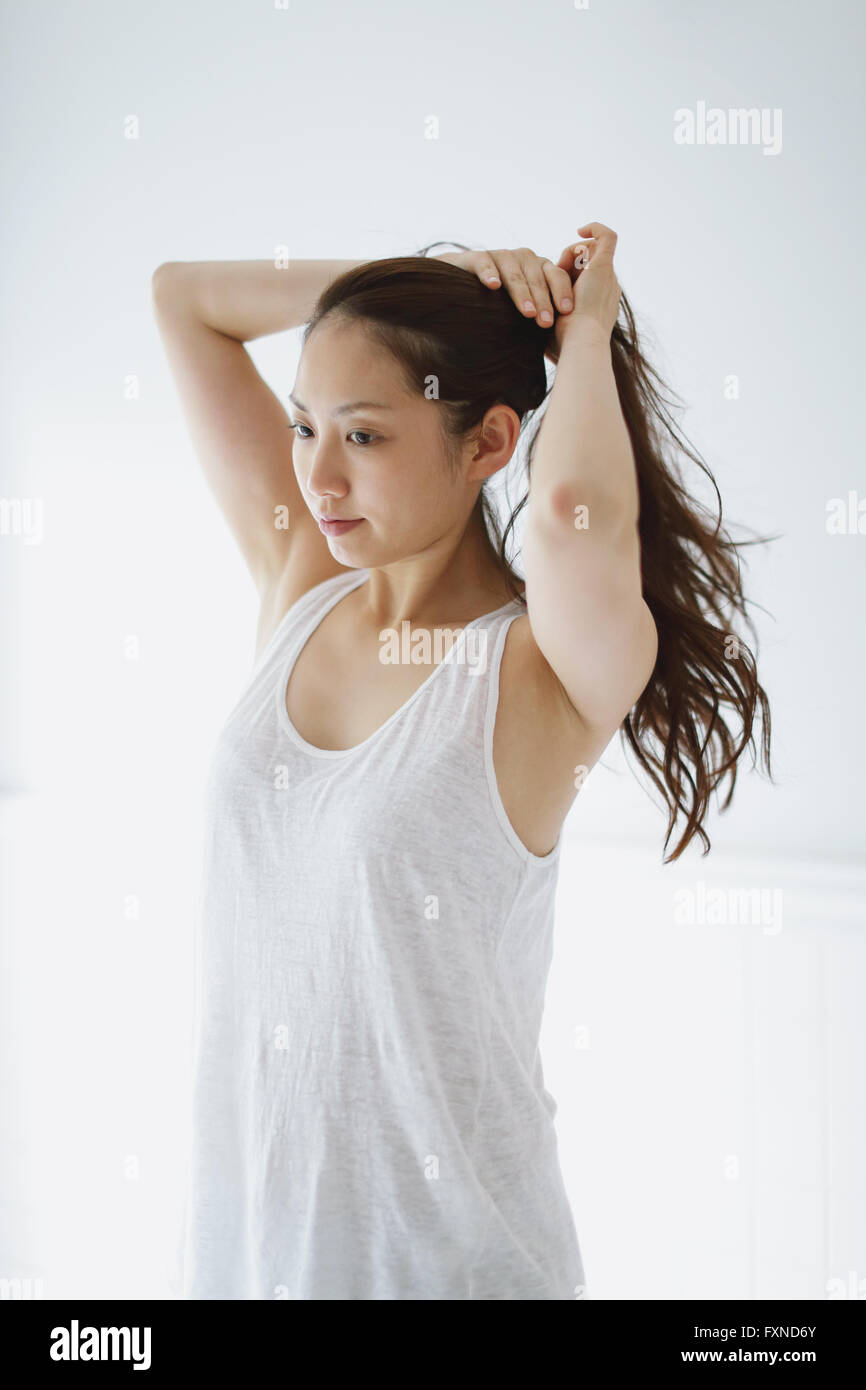 Young japanese women long hair hi-res stock photography and images - Alamy